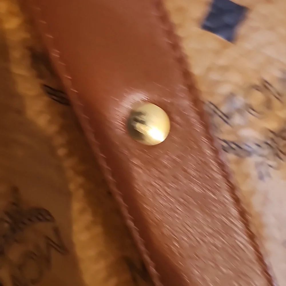 MCM Cognac Visetos Weekender Bag Vintage Made In Germany Unbranded Chains Added - Picture 11 of 17